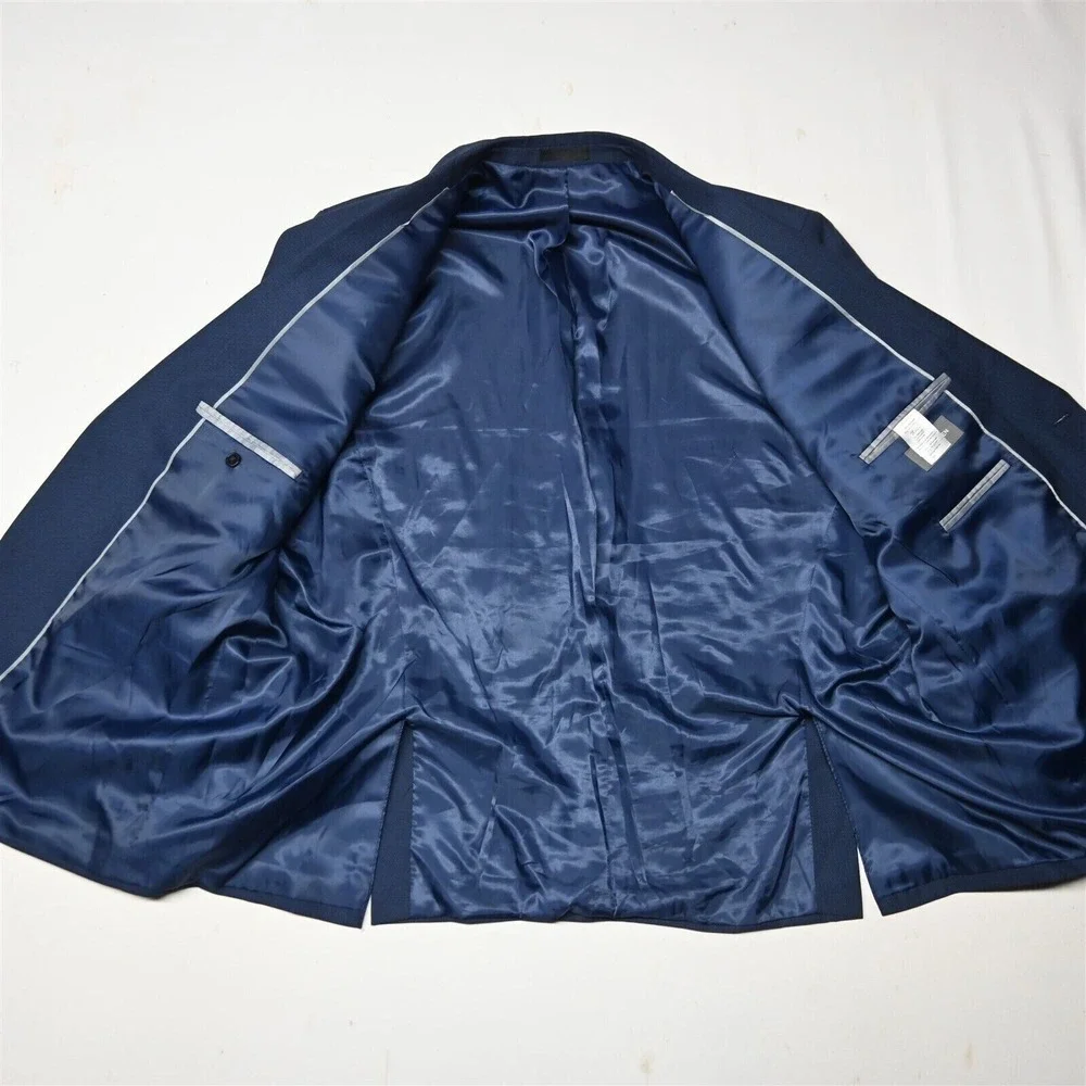 Van Heusen 50R Blue Birdseye Mens‎ Blazer Sport Coat Jacket